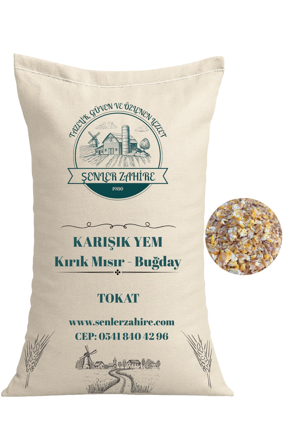 Kuş ve Tavuk Yemi - 3 kg - Kırık Mısır & Buğday Karışımı