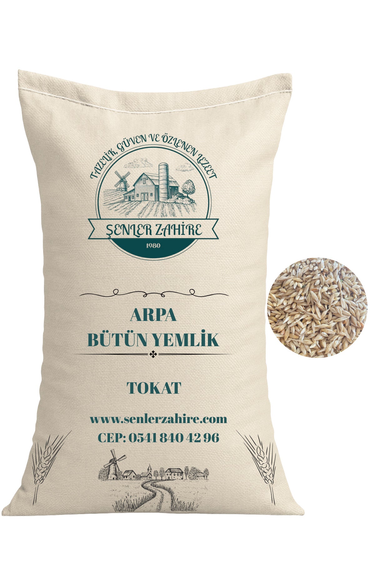25 Kg Arpa (Bütün) – Yemlik Tahıl Seçeneği