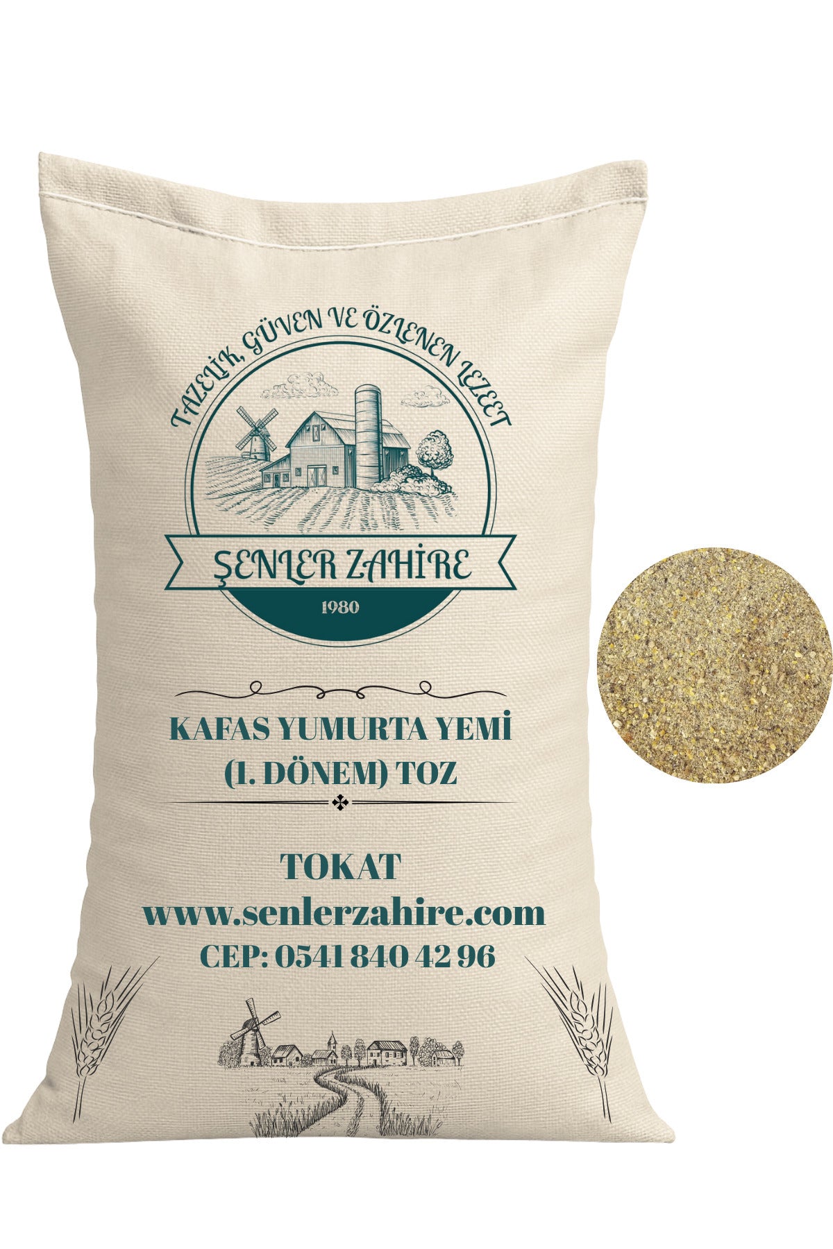 Kafes Yumurta Tavuğu Yemi (Toz) – 1. Dönem (18–50. Hafta) – Yüksek Verimli - 25 kg