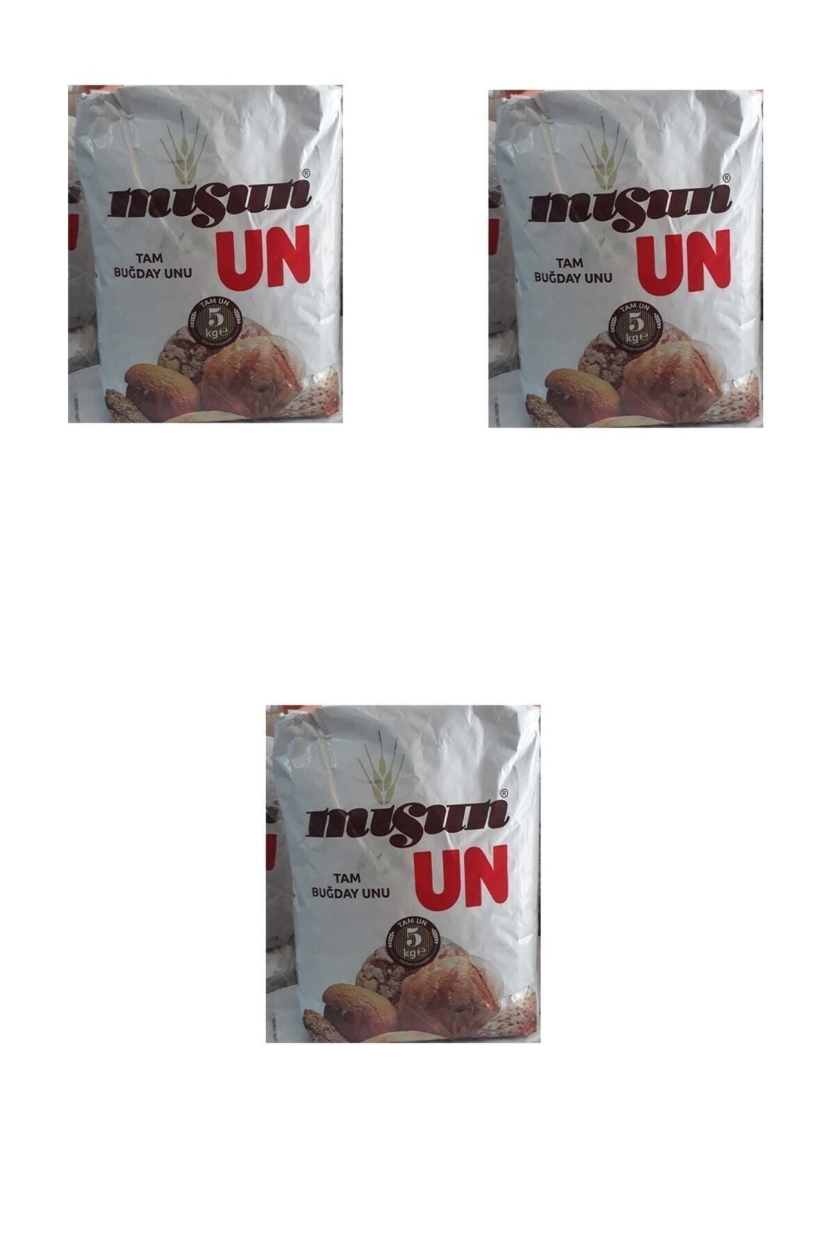 Misun 3 Adet Tam Buğday Unu,esmer 5 Kg 3x5kg-asafknt