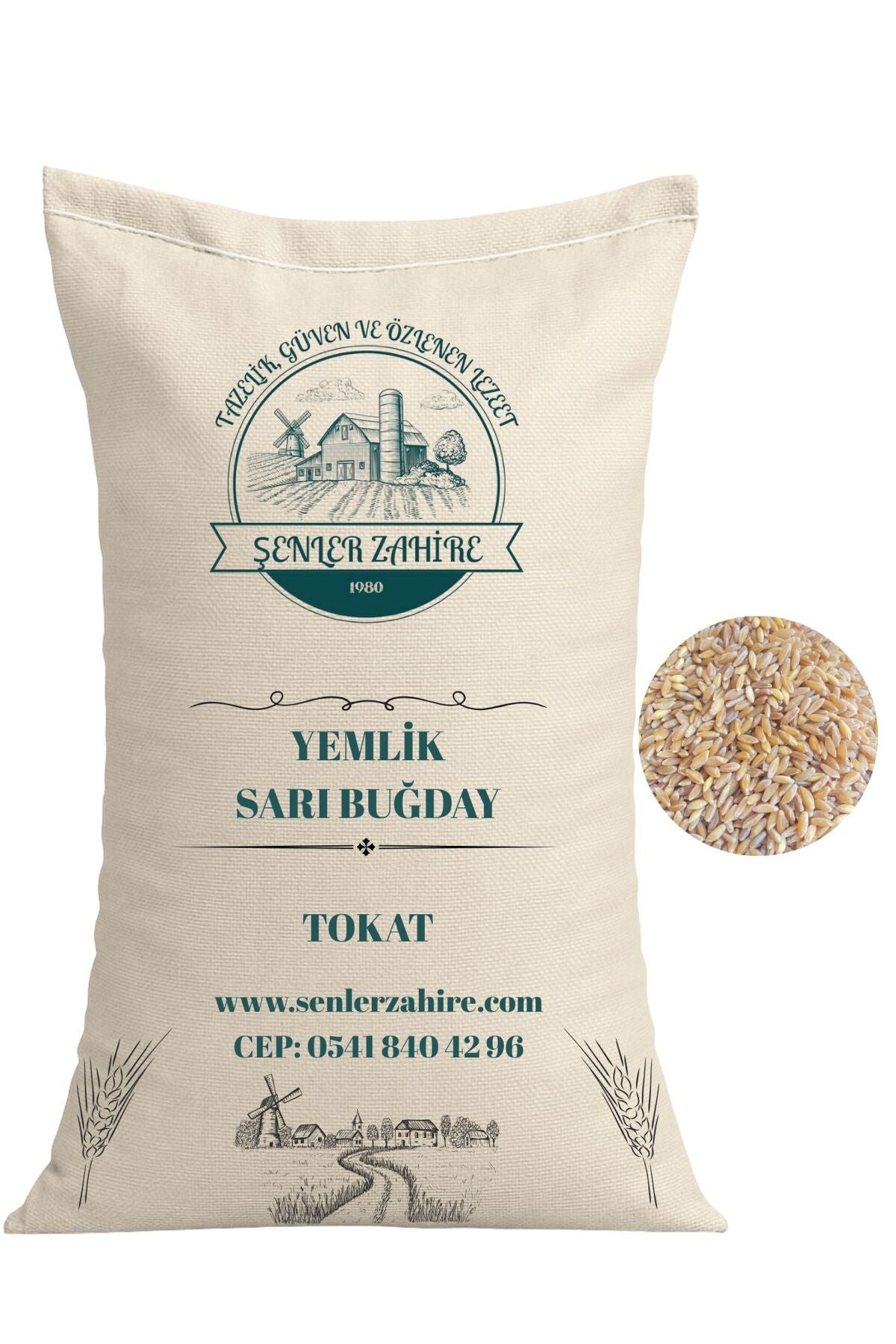 Yemlik Sarı Buğday - 20 Kg – Tavuk, Güvercin ve Kanatlılar İçin Doğal Beslenme Desteği