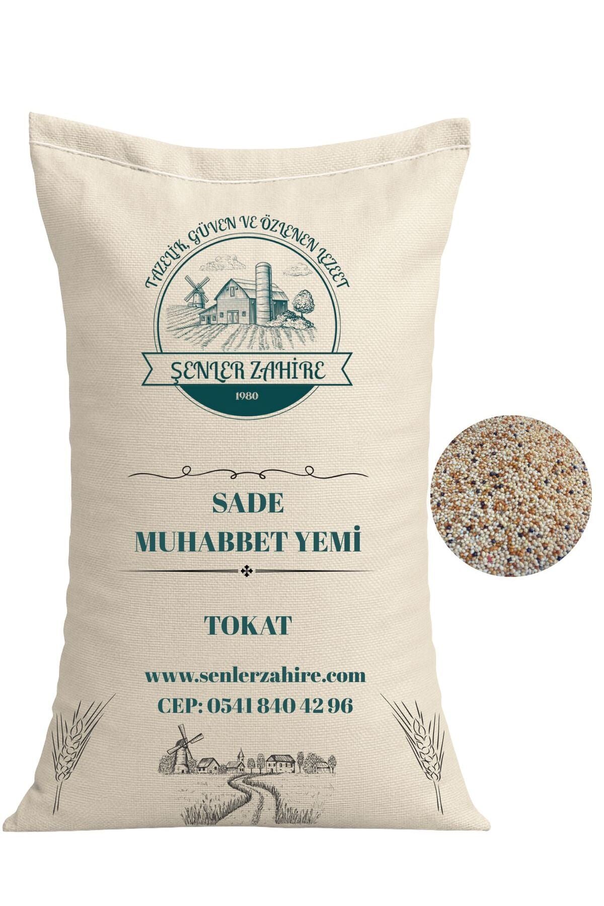 Muhabbet Kuşu Yemi – Yeni Mahsul Dengeli Karışım (Ekmeksiz) – 20 Kg