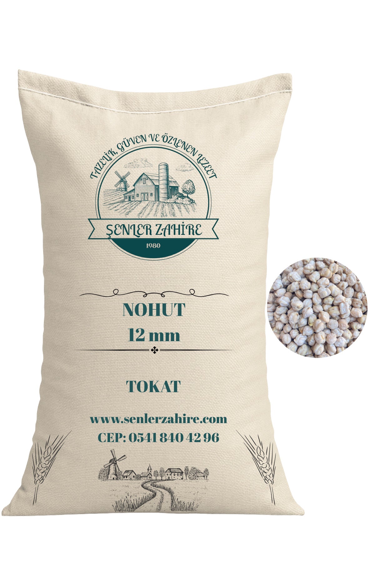 Nohut – 12 mm Büyük Taneli, Kaliteli ve Hızlı Pişen