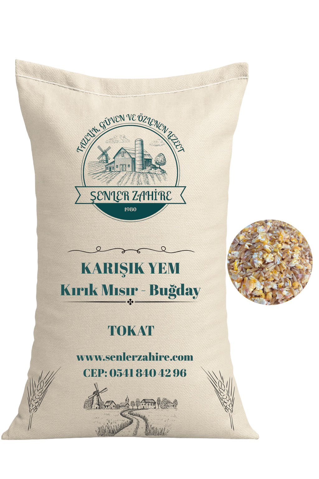Kuş ve Tavuk Yemi - Kırık Mısır & Buğday Karışımı