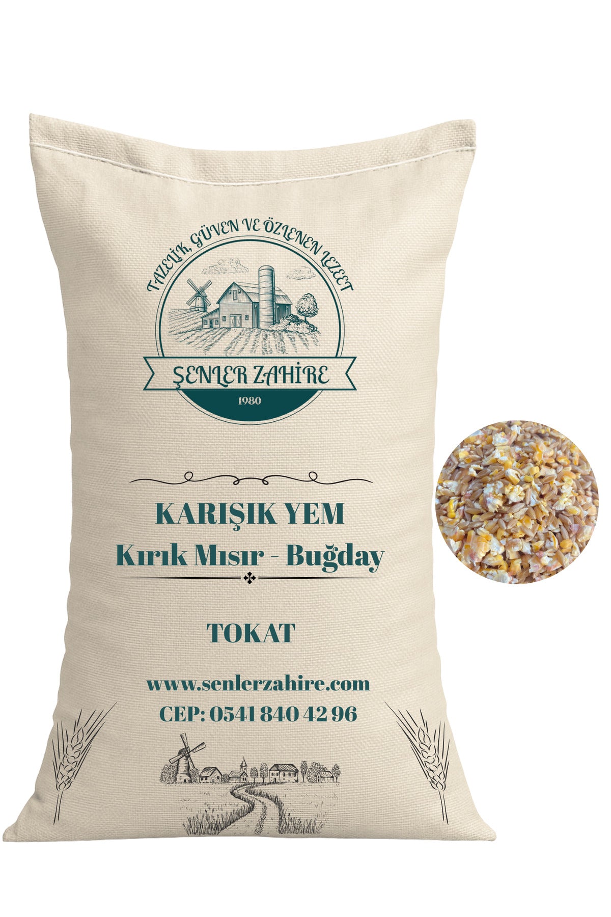 Kuş ve Tavuk Yemi - Kırık Mısır & Buğday Karışımı